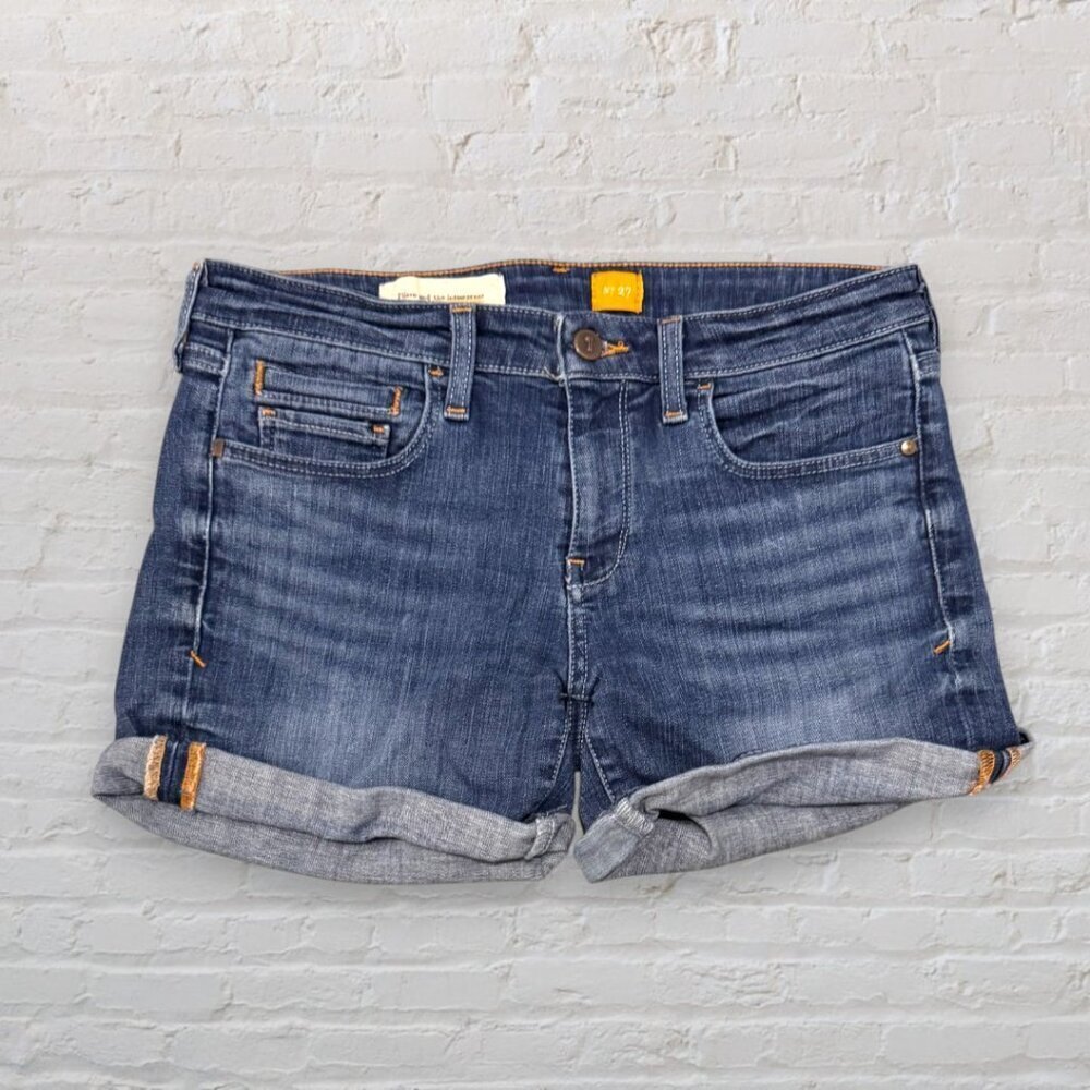 PILCRO and the Letterpress Roll-Up Stretch Denim Shorts Women's 4 / 27